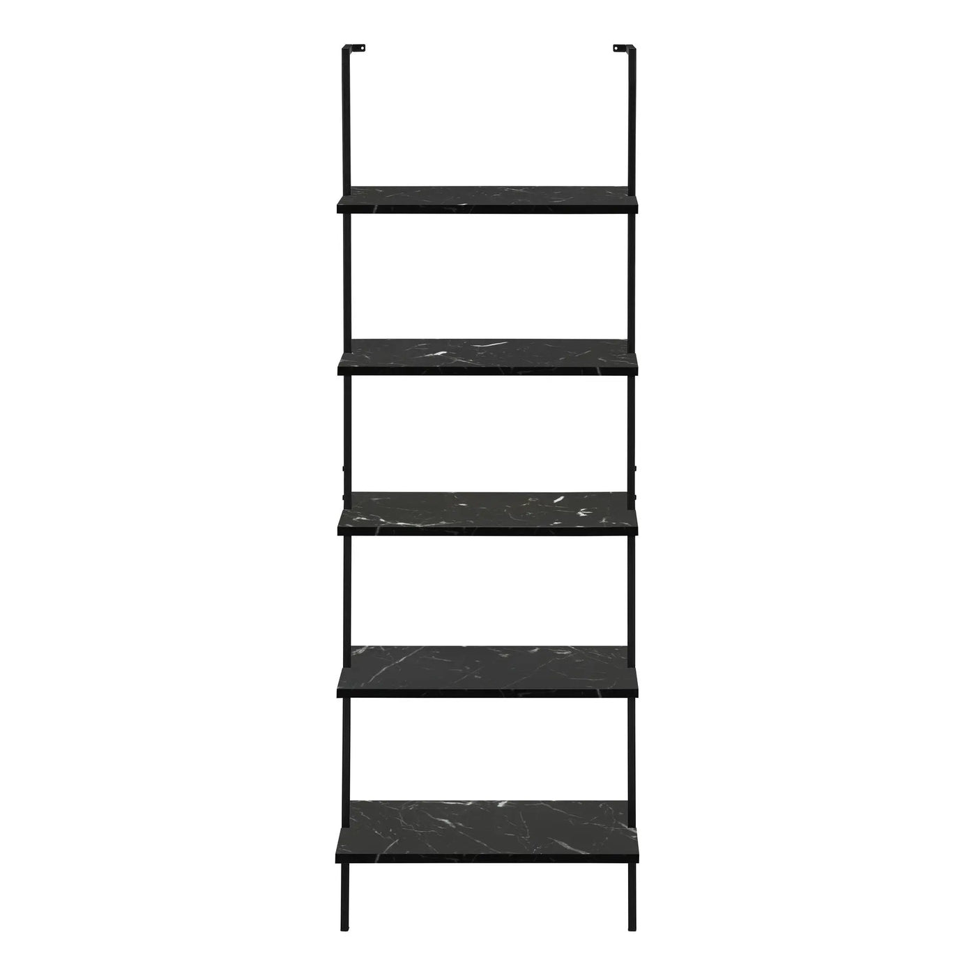 Bookshelf, Bookcase, Etagere, Ladder, 5 Tier, For Office, Marble Look Contemporary & Modern by Unique Piece Furniture