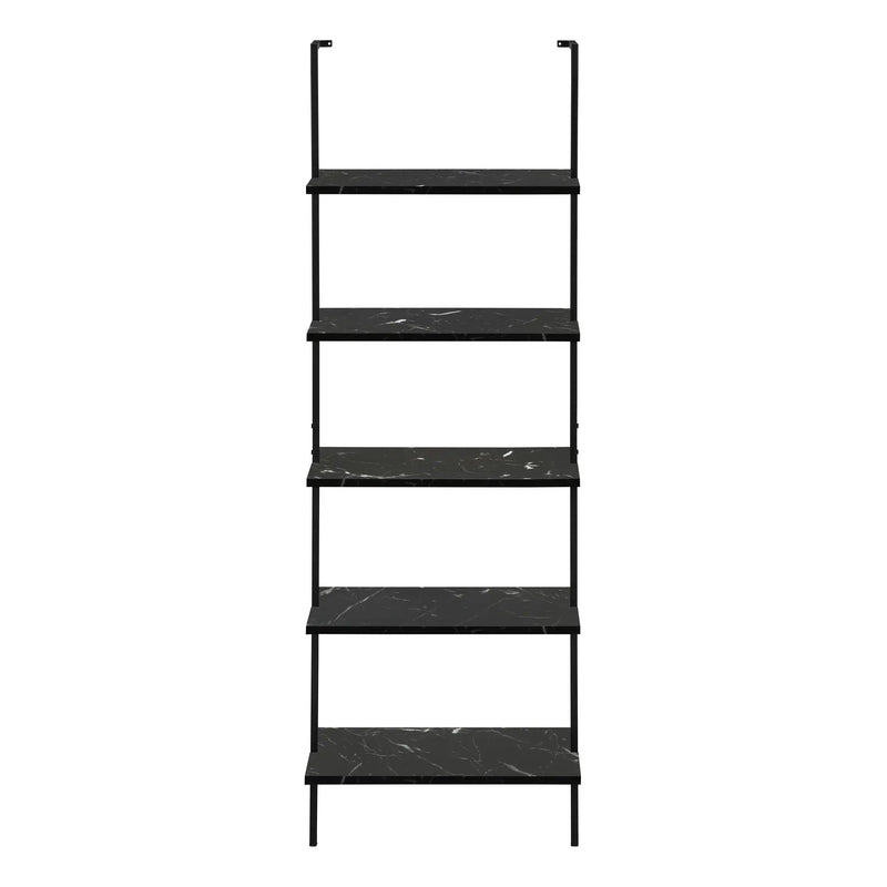 Bookshelf, Bookcase, Etagere, Ladder, 5 Tier, For Office, Marble Look Contemporary & Modern by Unique Piece Furniture