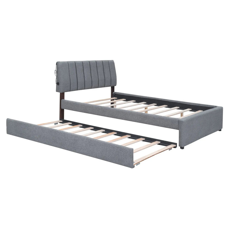 Upholstered Platform Bed With Trundle by Unique Piece Furniture