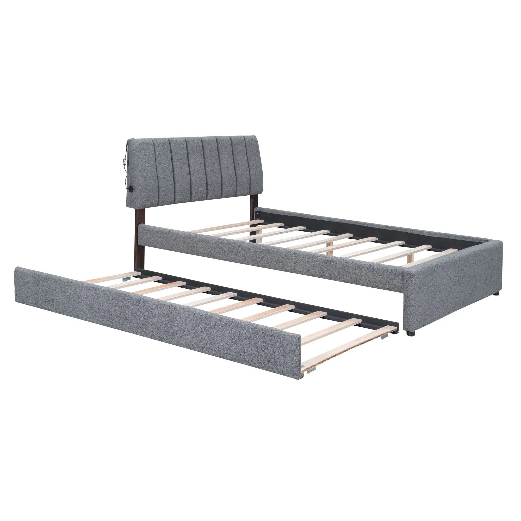 Upholstered Platform Bed With Trundle by Unique Piece Furniture