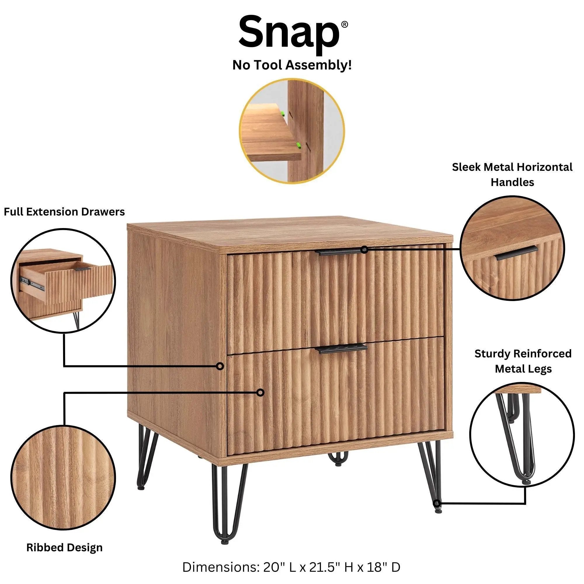 Dumbo - Nightstand With 2 Drawers by HouseOfZazla