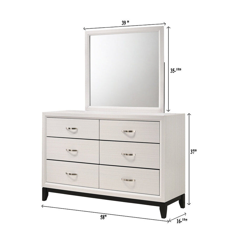 Contemporary 6 Drawer Dresser With Handles by Unique Piece Furniture