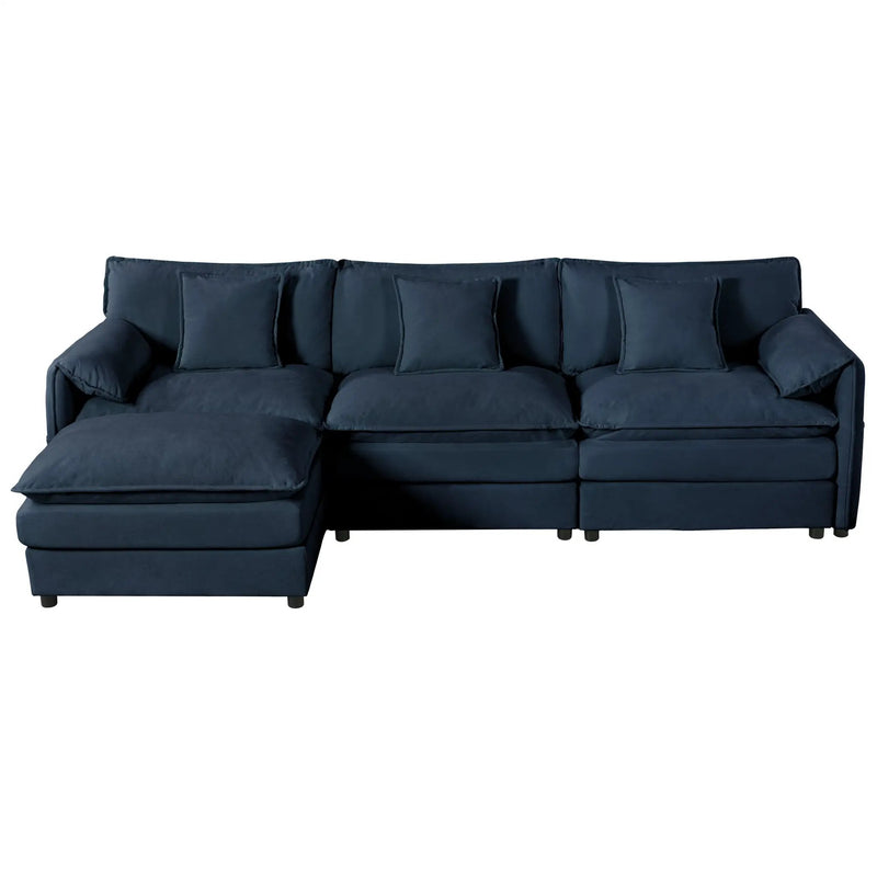 Modular Sectional Sofa Oversized Deep Seat L Shaped Couch Set for Living Room by HouseOfZazla