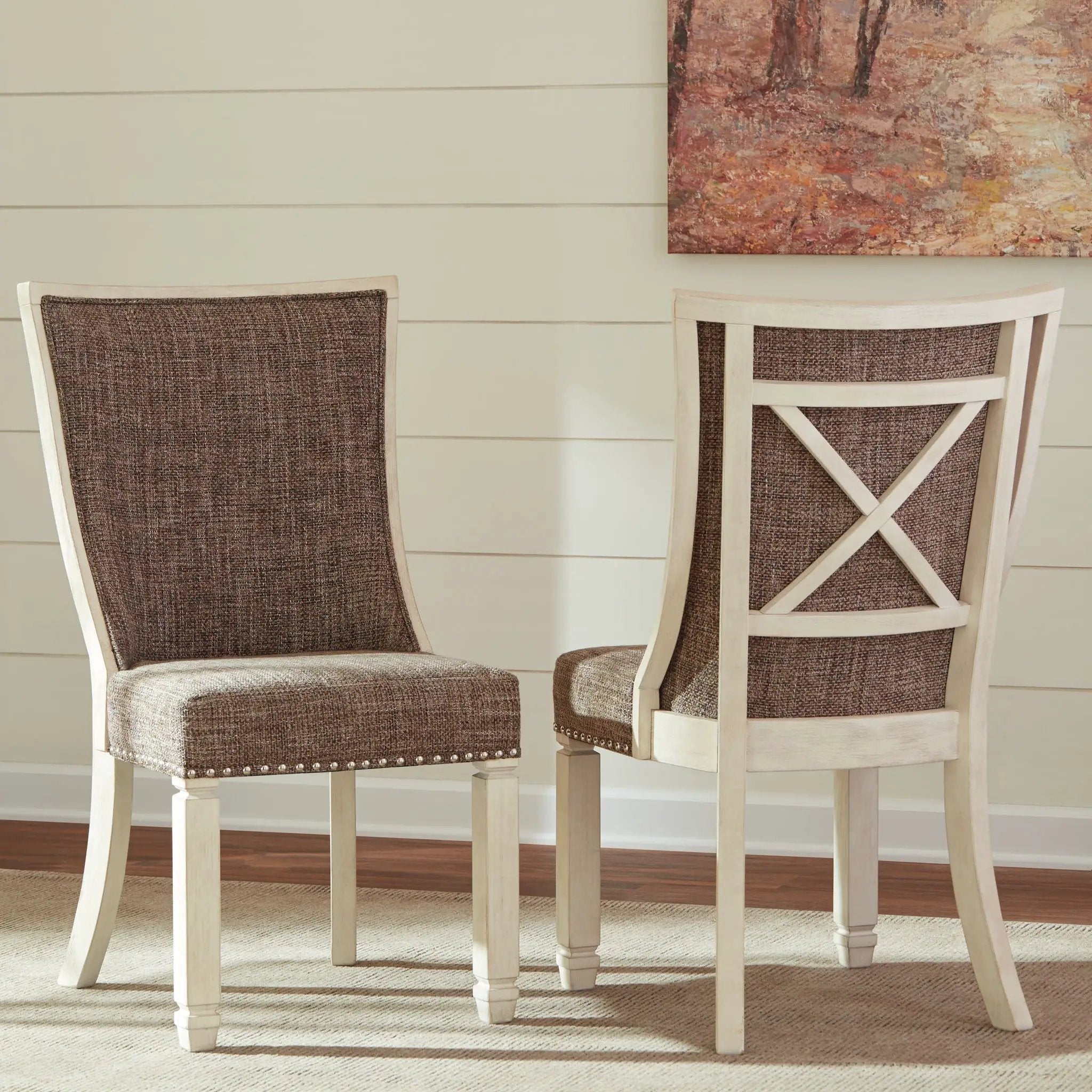 Bolanburg - Dining UPH Side Chair (Set of 2) - Lattice Back - Brown / Beige by Unique Piece Furniture