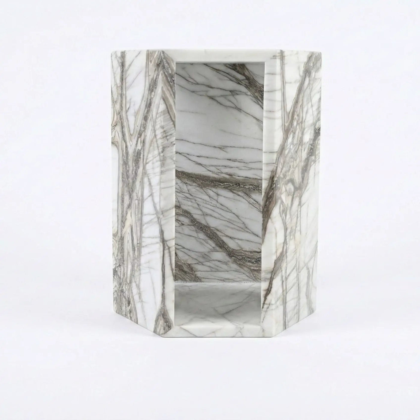 Modern Minimalist Hexagon Side Table by Unique Piece Furniture