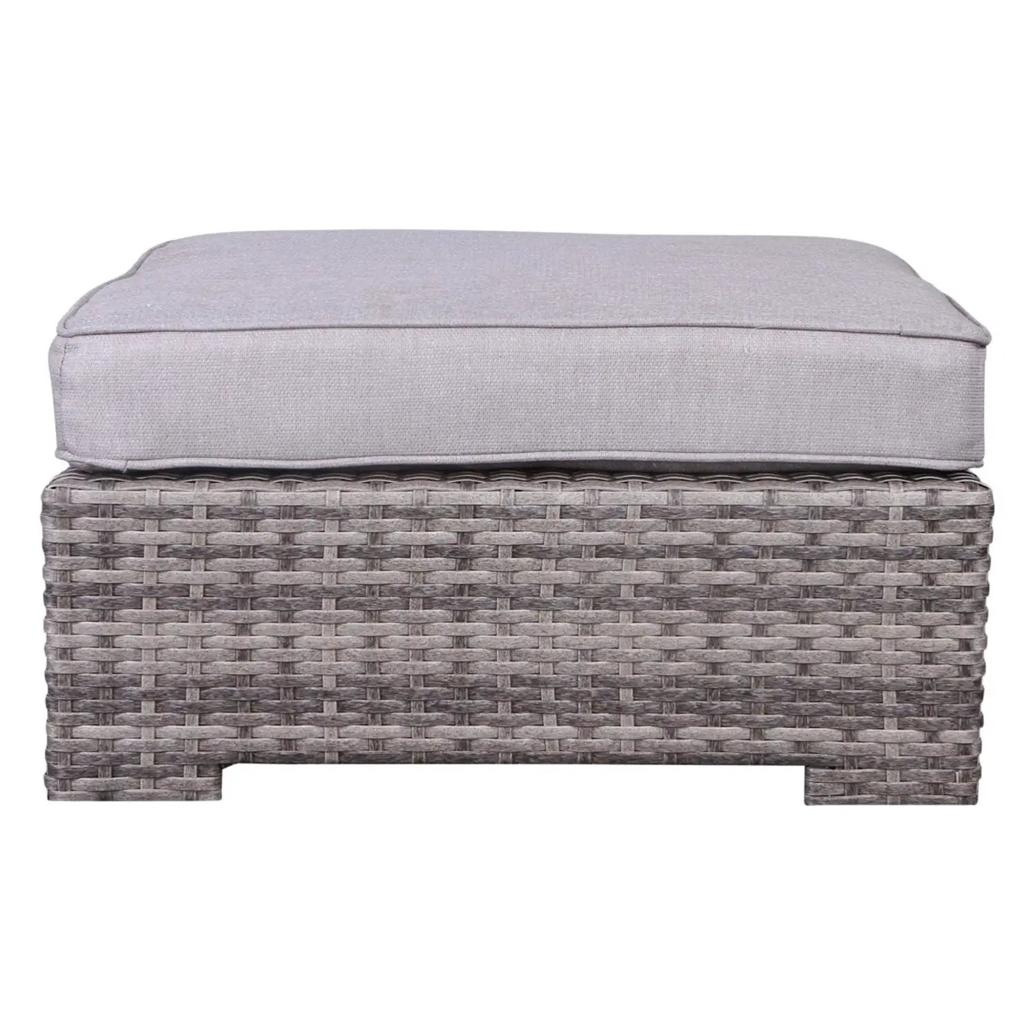 Outdoor 6 Person Wicker Seating Group With Cushions - Gray Mix by Unique Piece Furniture