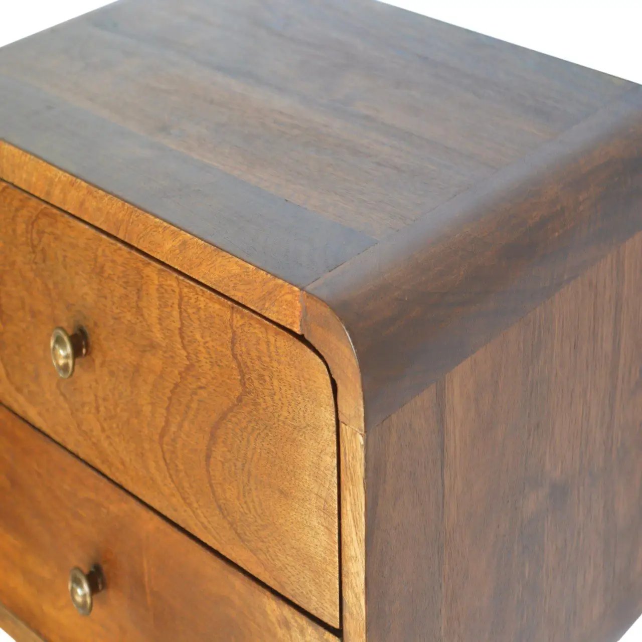 Curved Wall Mounted Bedside Nightstand by Unique Piece Furniture