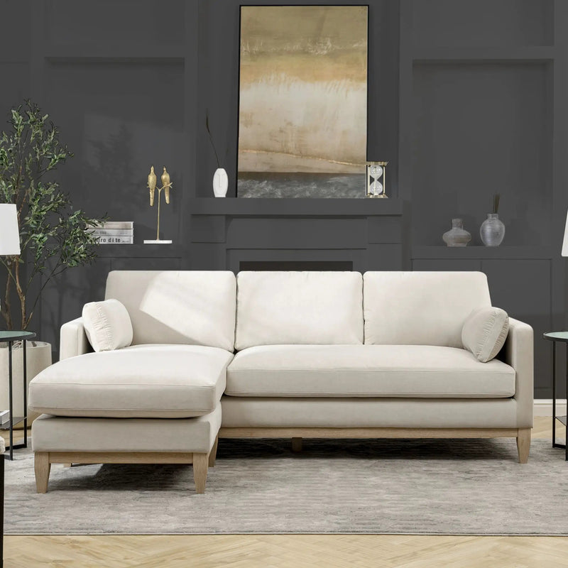 Knox - Modern Farmhouse Reversible Chaise Sectional Sofa by HouseOfZazla