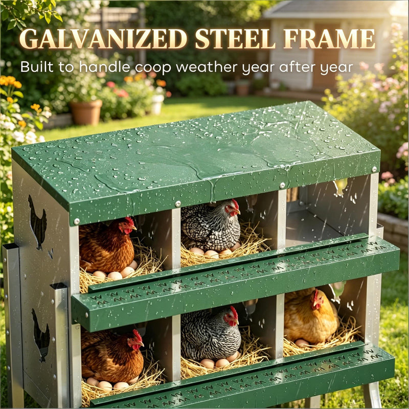 Outdoor Egg Laying Boxes, Metal Nesting Boxes, Chicken Nesting Boxes by HouseOfZazla