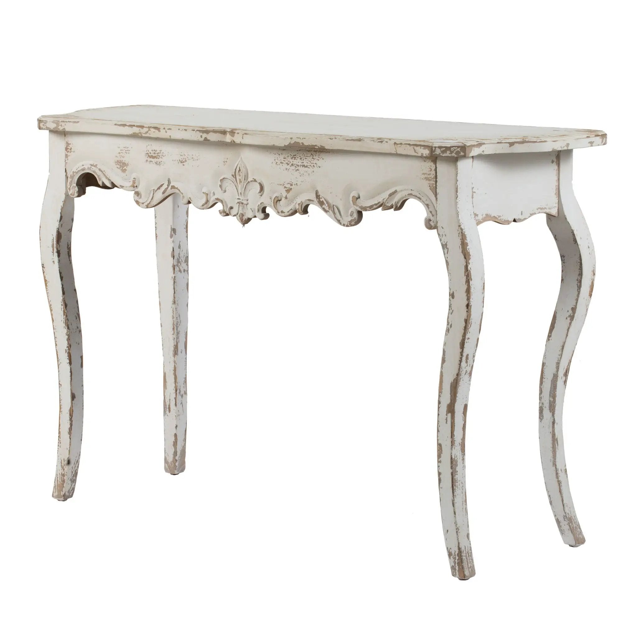 Slimline wash Console Table, For Hallway Living Room Bedroom - White Washed by Unique Piece Furniture