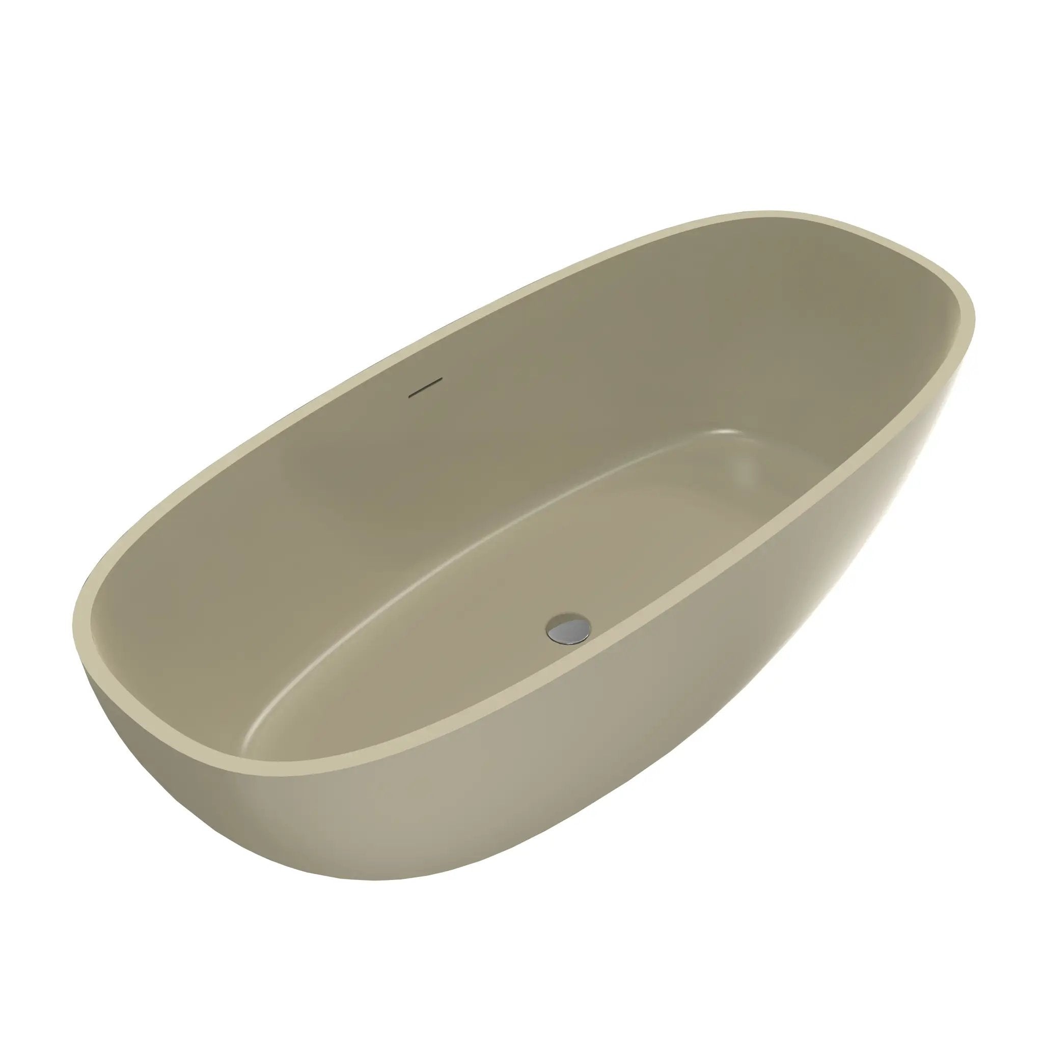66.9 Inch Freestanding Solid Surface Soaking Bathtub by HouseOfZazla