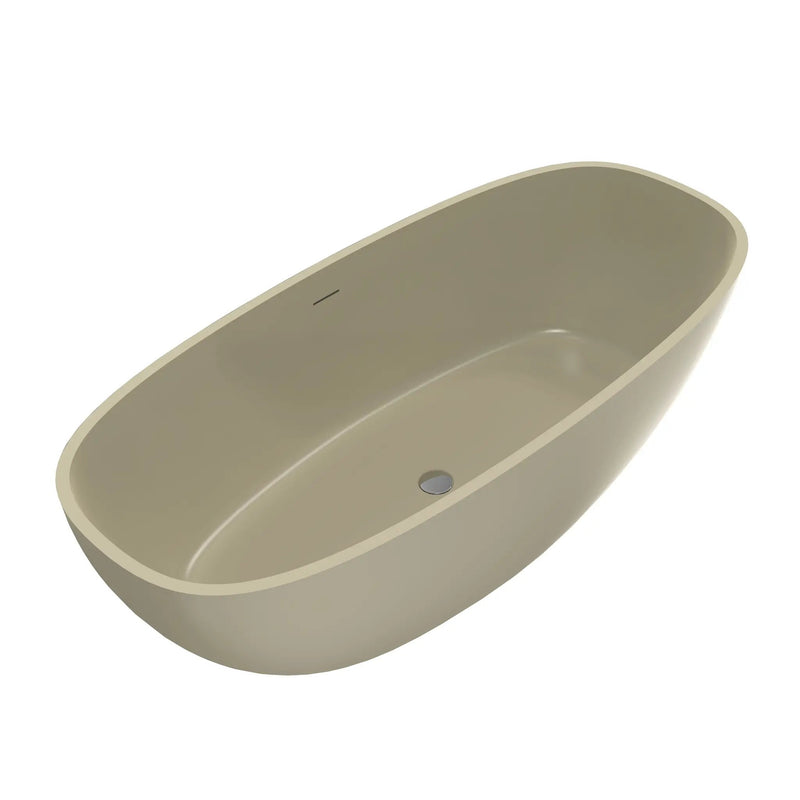 66.9 Inch Freestanding Solid Surface Soaking Bathtub by HouseOfZazla