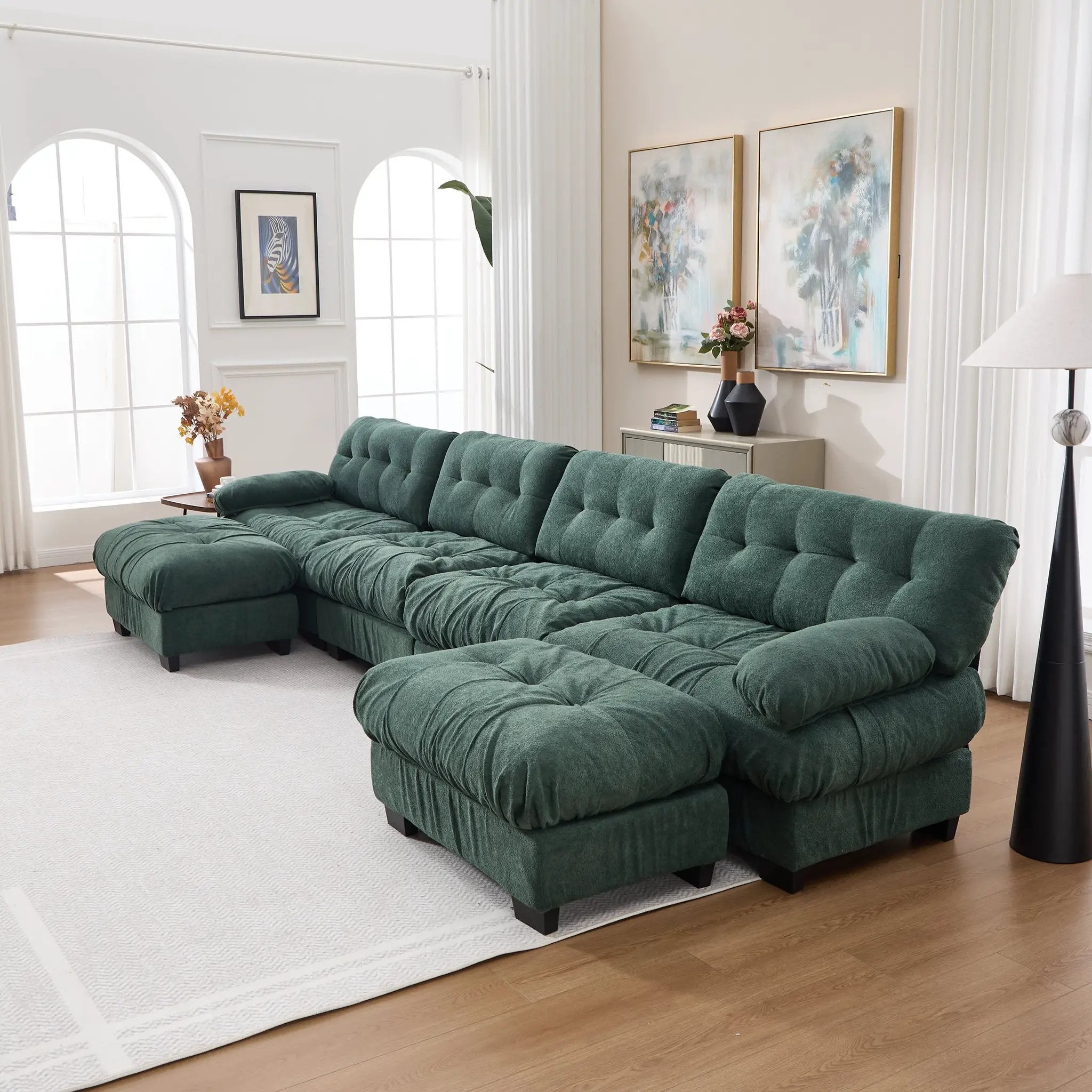U Shaped Couch Modular Sectional Sofa by HouseOfZazla