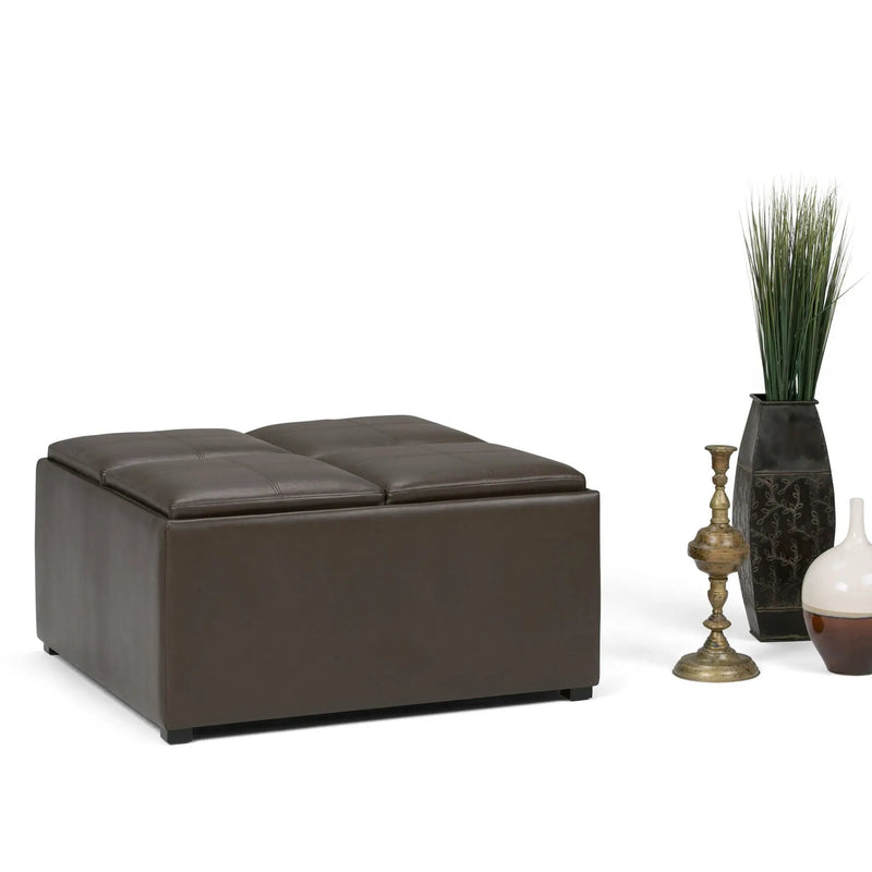 Avalon - Square Coffee Table, Storage Ottoman by HouseOfZazla