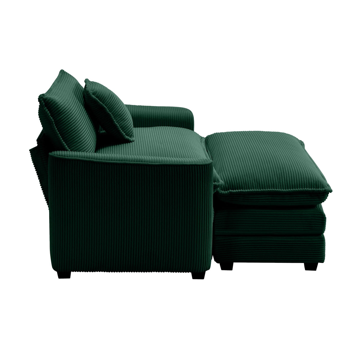 Classic Modern Comfortable Single Chair Deep Seat Sofa With Footstool by Unique Piece Furniture