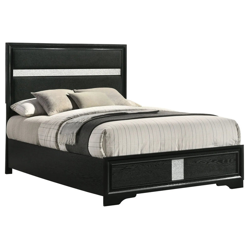 Miranda 54-inch Upholstered Full Panel Bed Black by Unique Piece Furniture