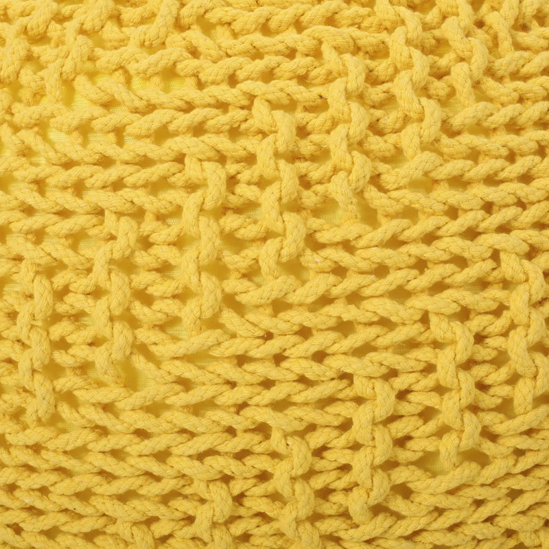 Bordeaux - Knitted Round Pouf Ottoman by Unique Piece Furniture