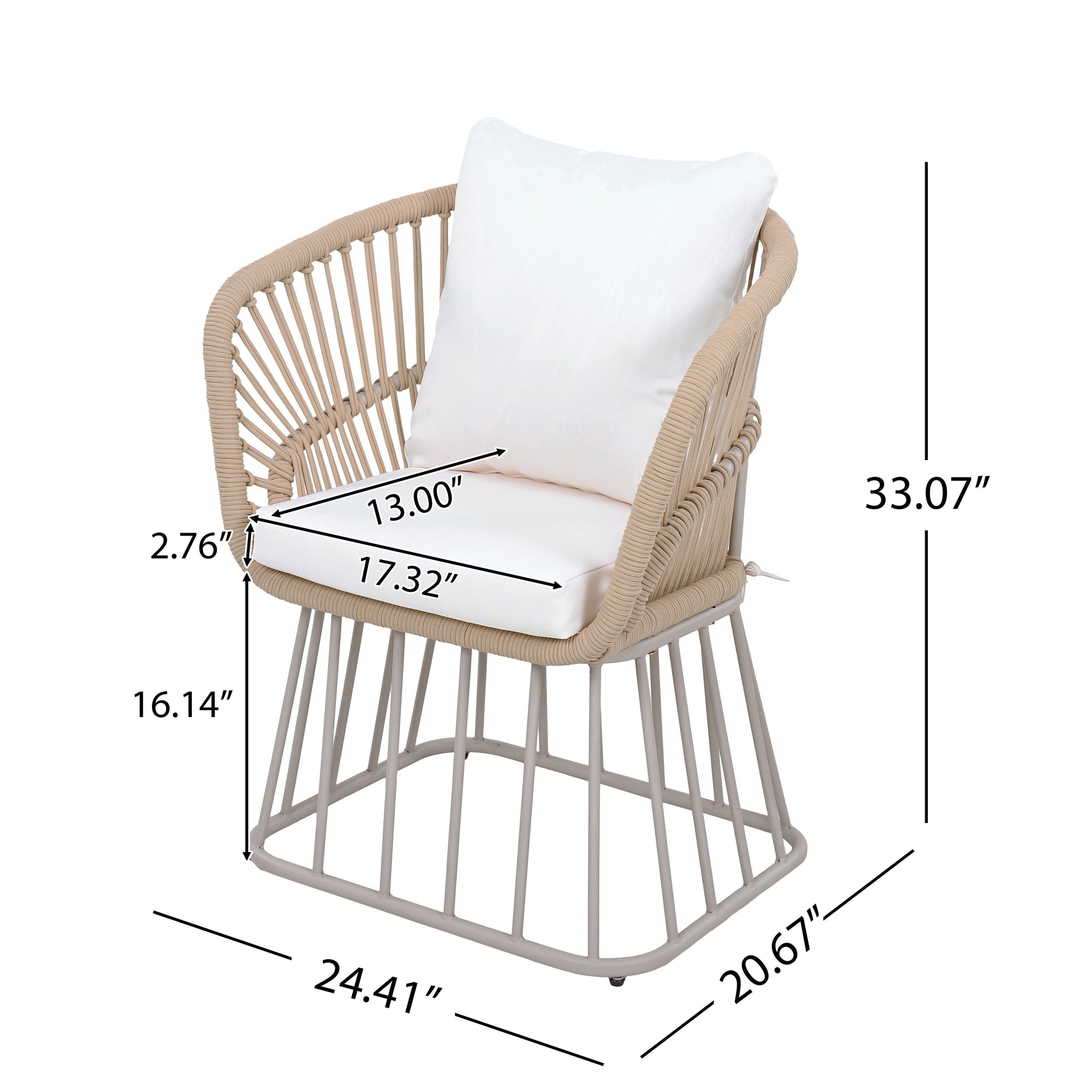 Outdoor 7-Piece Dining Set - Rectangular Teak Wood Table + 6 Wicker Chairs with Cushions by HouseOfZazla