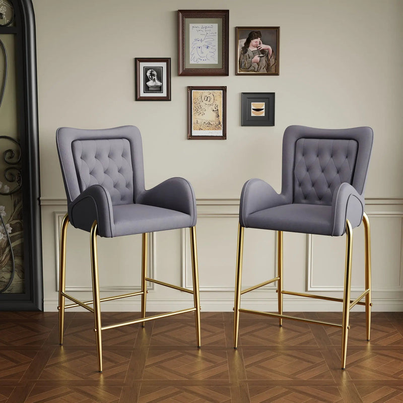 Fabric Counter Height Bar Stools (Set of 2) by HouseOfZazla