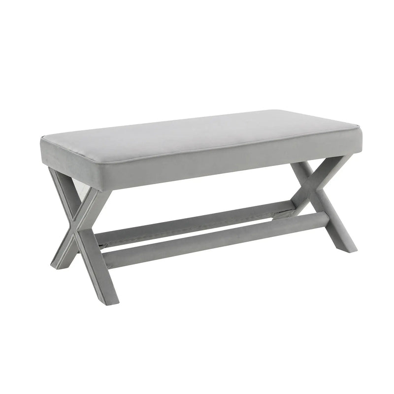 Comfort Double Bench Upholstered With X Crossed Legs by HouseOfZazla
