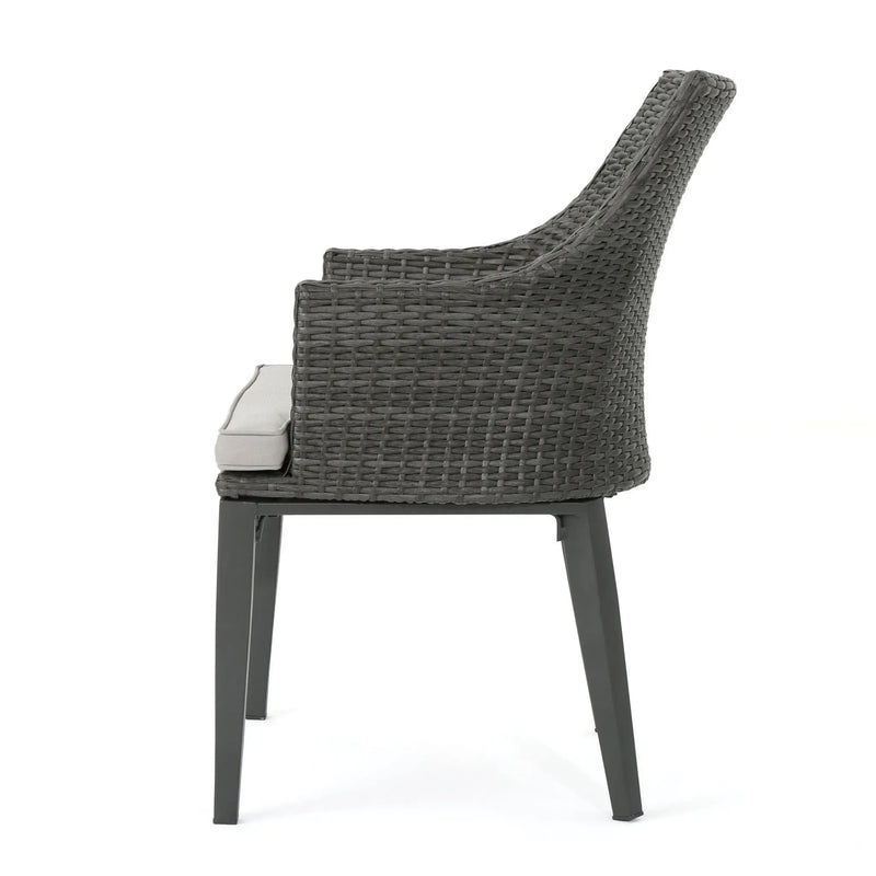 Hillhurst Outdoor Chair Set of 2 with Weather Resistant Cushions by HouseOfZazla