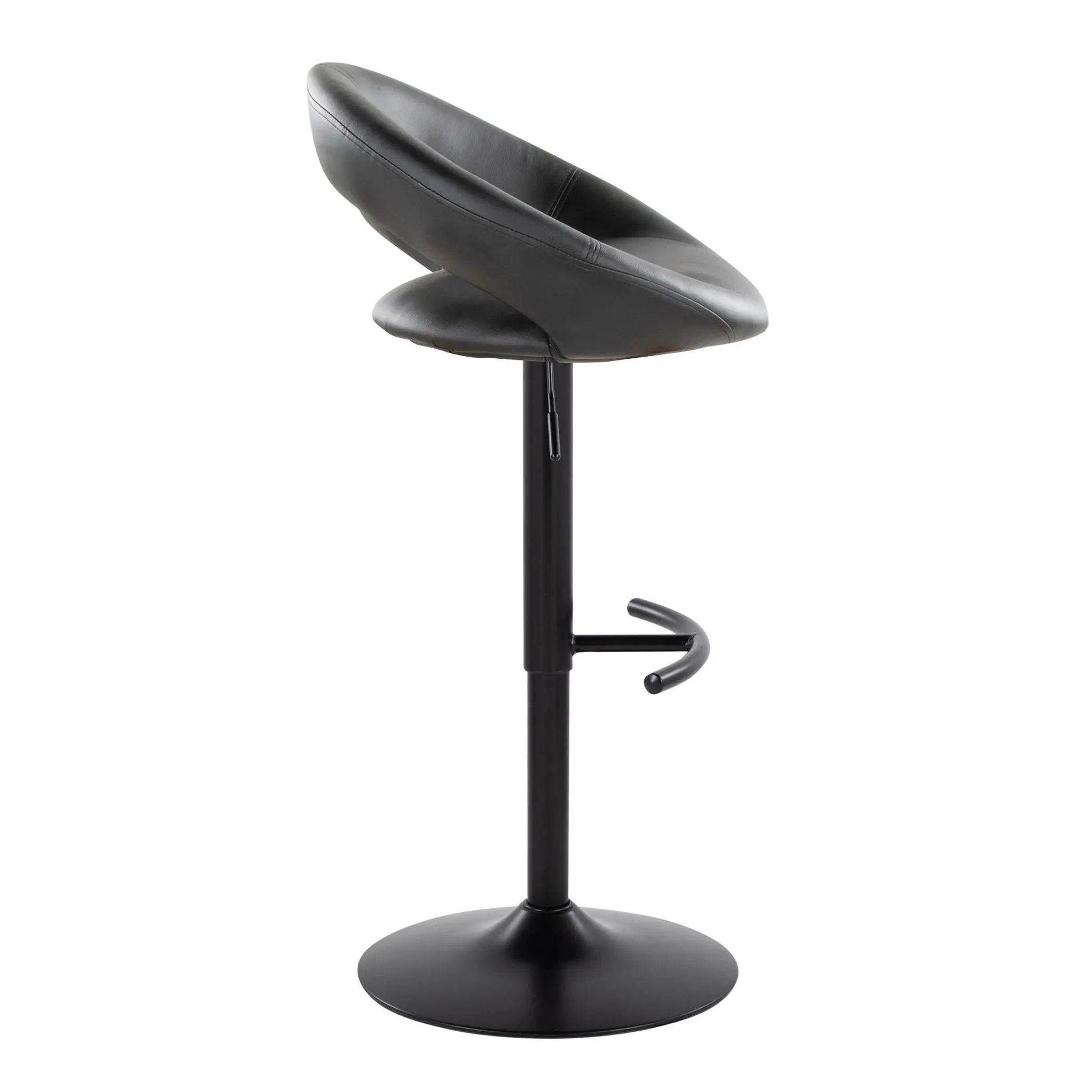 Posh - Contemporary Adjustable Barstool With Swivel & Rounded T Footrest (Set of 2) by Unique Piece Furniture