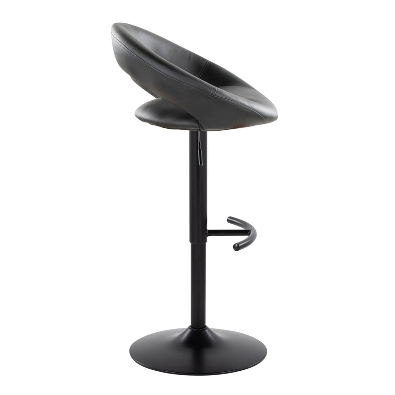 Posh - Contemporary Adjustable Barstool With Swivel & Rounded T Footrest (Set of 2) by HouseOfZazla