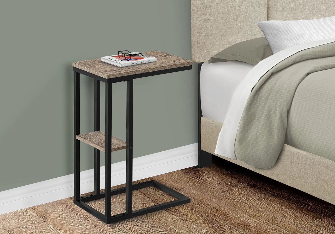 Accent Table, C - Shaped, Marble Look Contemporary & Modern Convenient Design by Unique Piece Furniture