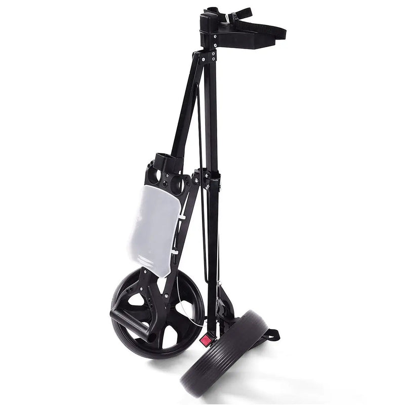 Folding 2 Wheels Push Pull Golf Cart Trolley with Scoreboard by DirectDeals