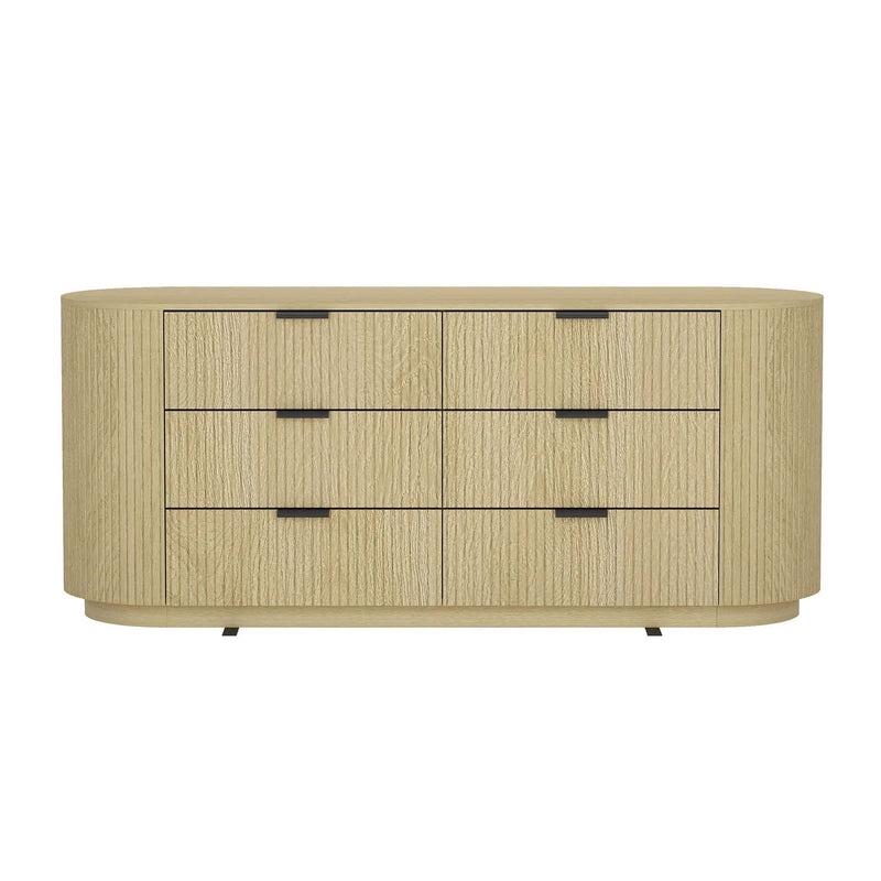 Olivia - Dresser With 6 Drawers - Oak by HouseOfZazla