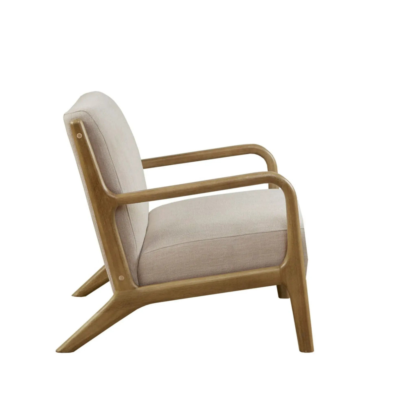 Mid-Century Style Lounge Chair With Upholstered Seat by HouseOfZazla