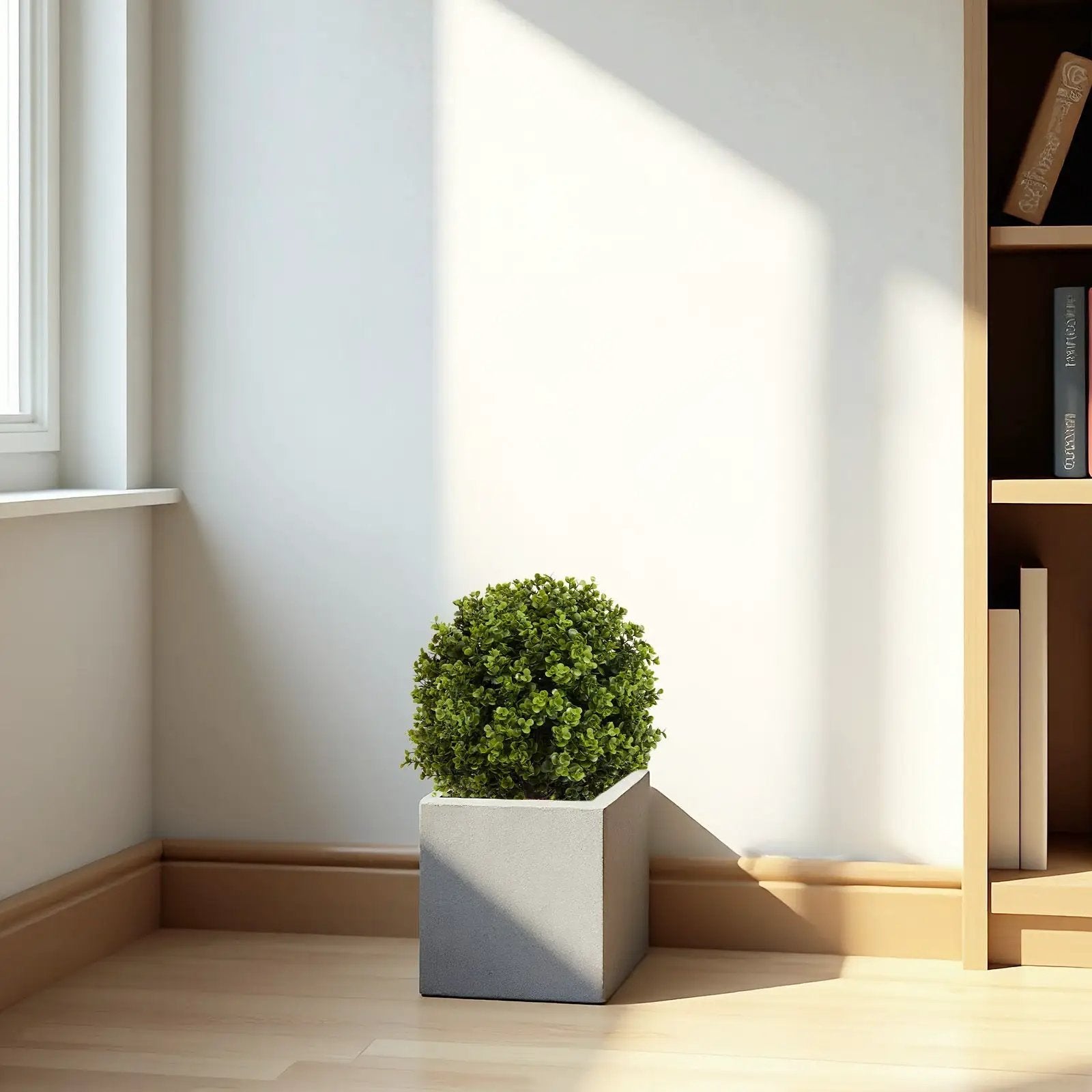 22in Boxwood Ball Shaped Artificial Topiary Shrubs Tree in Pot - Set of 2 by HouseOfZazla