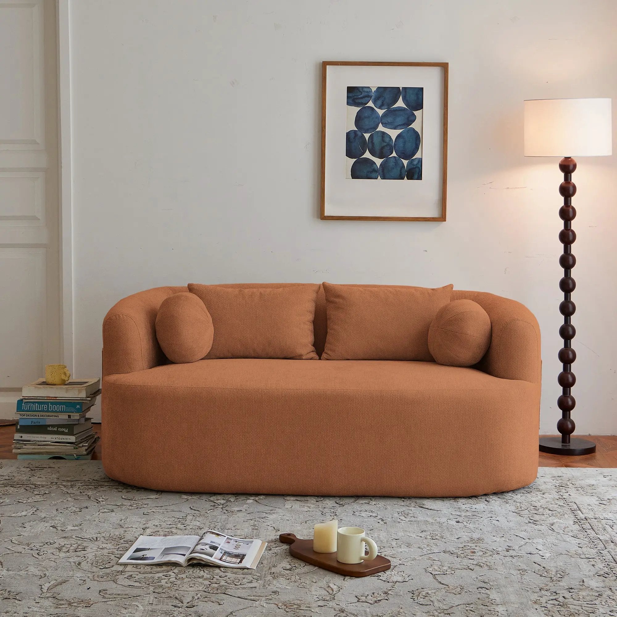 Sofa-in-a-Box, Memory Foam 2-Seater Couch by HouseOfZazla