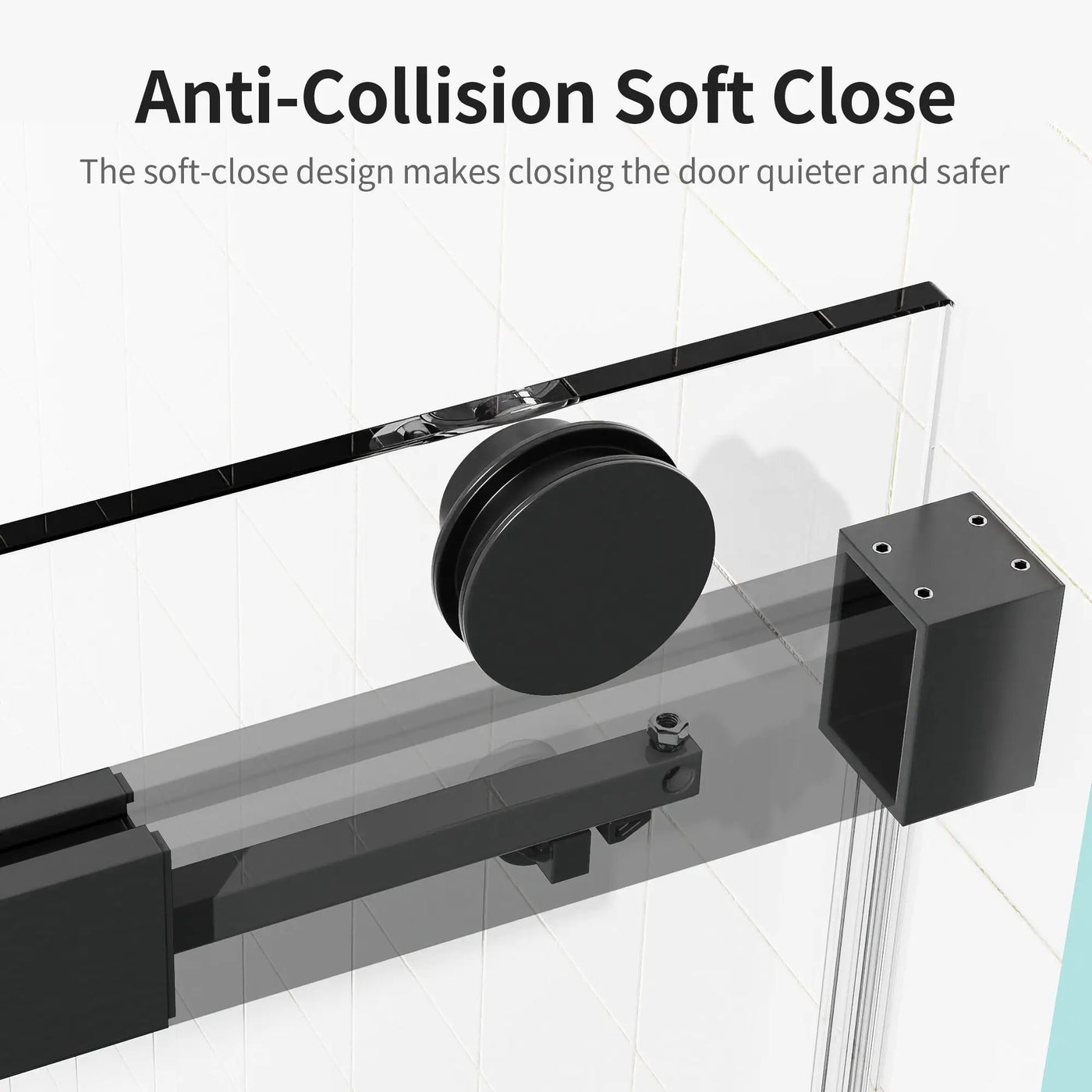Frameless Sliding Shower Door With Soft- Close, 3 / 8" Tempered Glass by HouseOfZazla