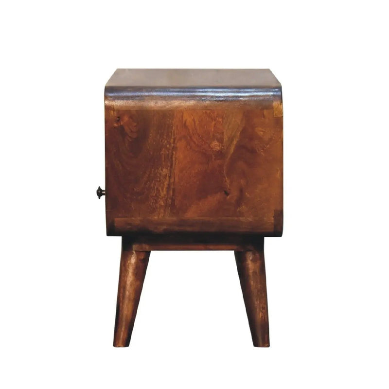 Mini Curved Media Unit - Chestnut by HouseOfZazla