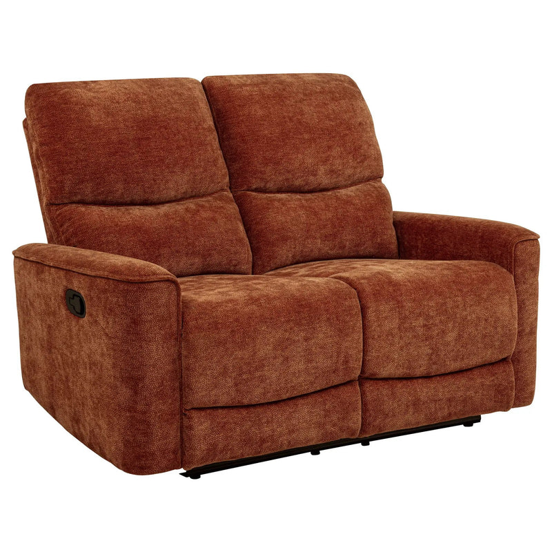 Navarro 3-piece Upholstered Reclining Sofa Set Orange by Unique Piece Furniture