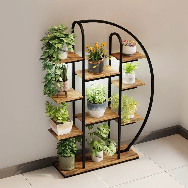 62.2 Inch Tall Metal Indoor Plant Stand with Grow Lights by HouseOfZazla