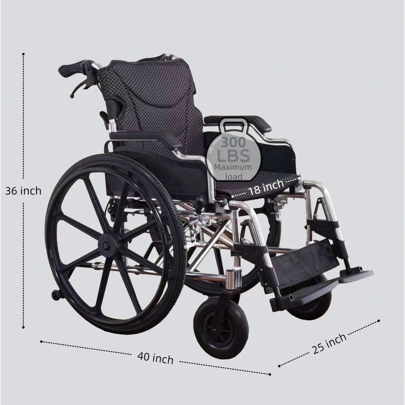 Lightweight Foldable Transport Wheelchair For Adults With Double X Force Support by HouseOfZazla