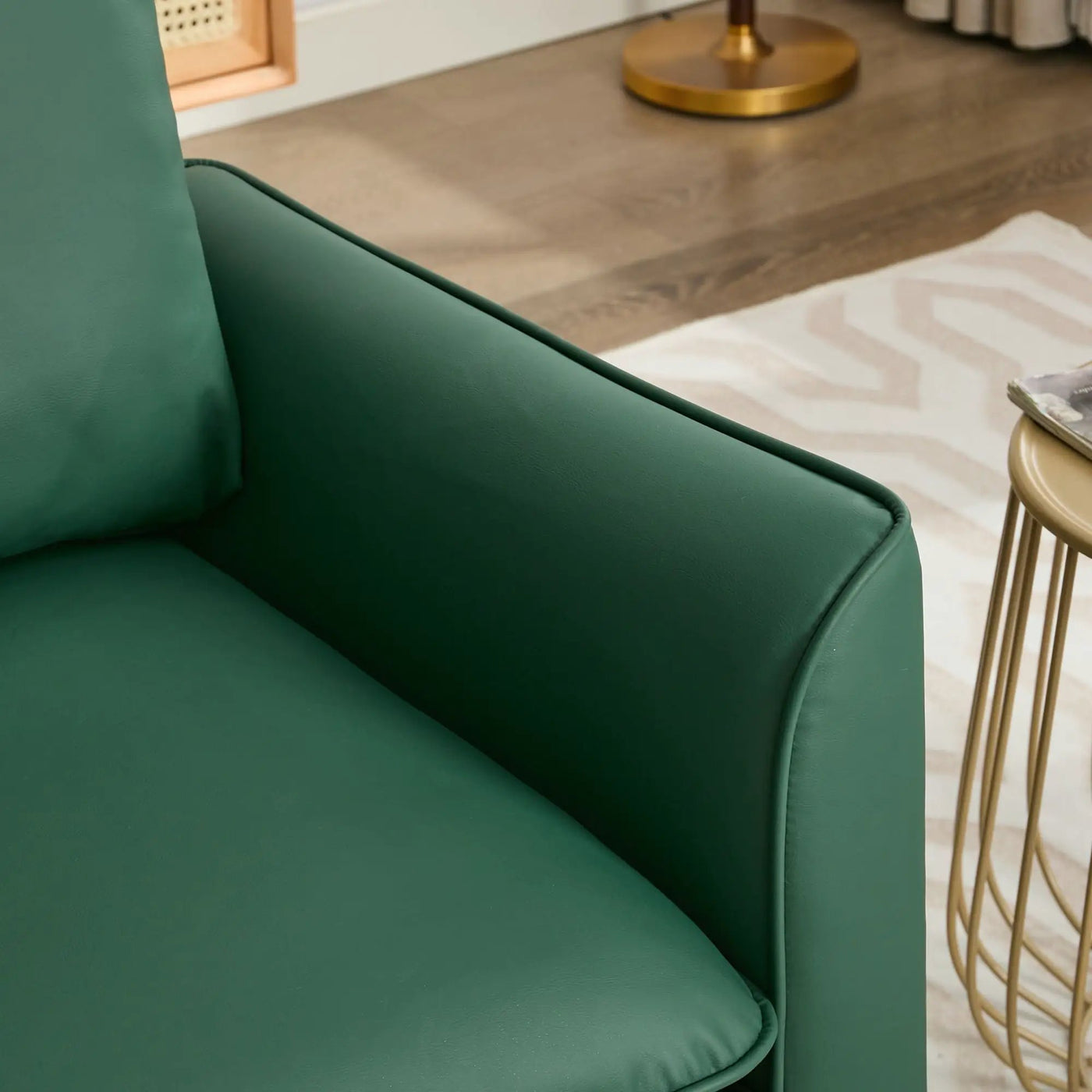Nordic Retro Light Luxury Upholstered Sofa Chair by HouseOfZazla