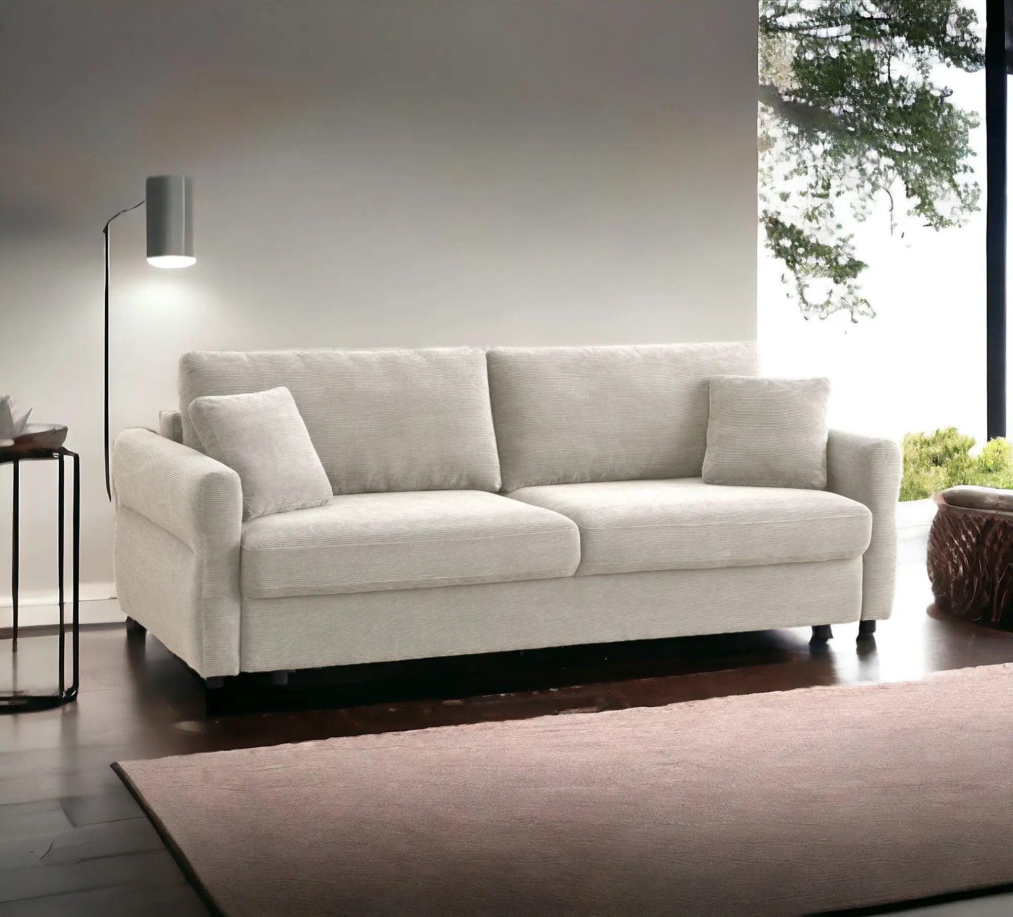 Haran Fabric Pull-Out Sleeper with Storage by HouseOfZazla