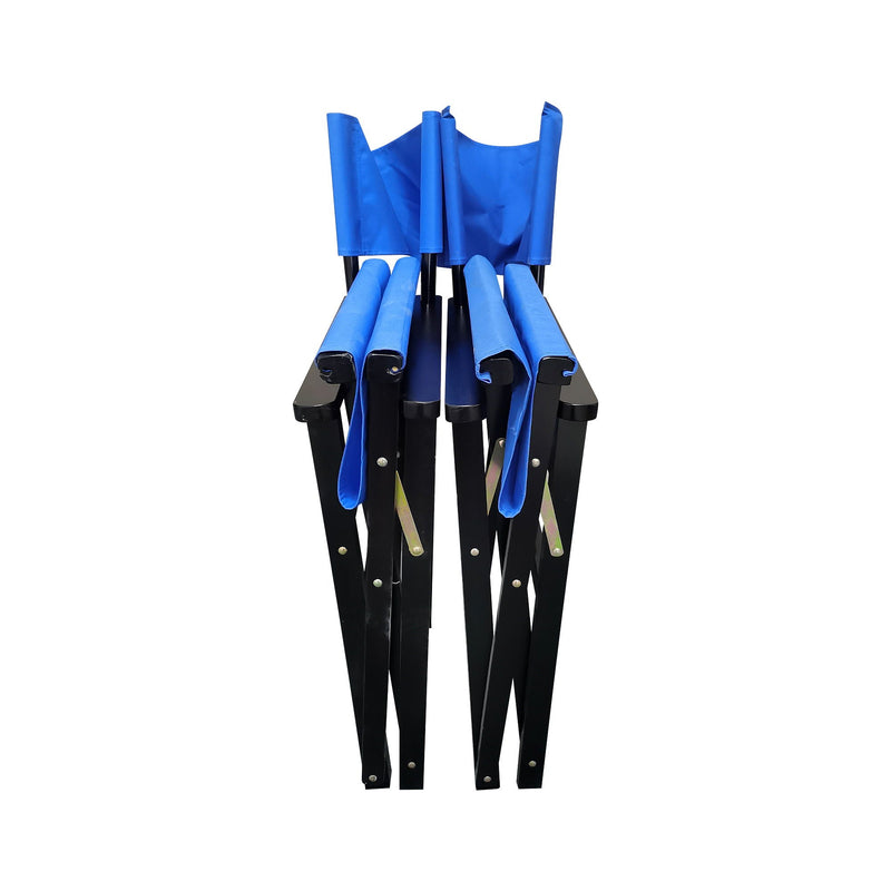 Folding Chair Wooden Director Chair Canvas Folding Chair Folding Chair (Set of 2) - Blue by Unique Piece Furniture
