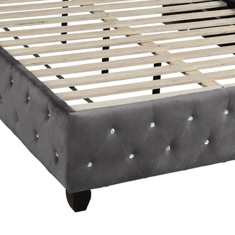 Sophia - Crystal Tufted Upholstered Bed by HouseOfZazla