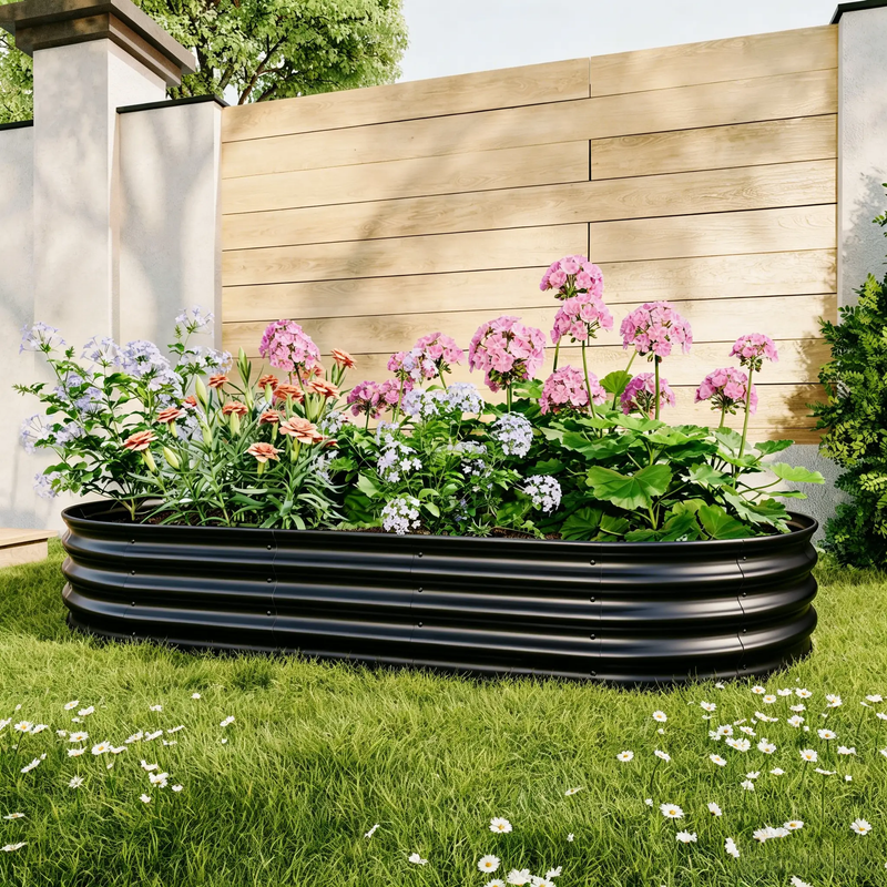 Galvanized Raised Garden Bed 8x4x1ft by HouseOfZazla
