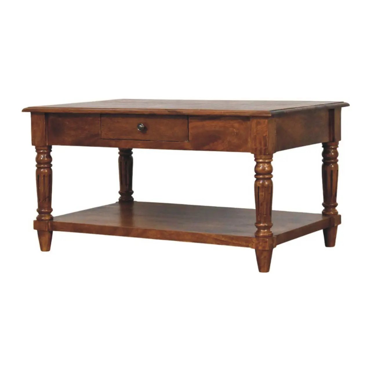 Turned Legs Drawer Table by Unique Piece Furniture