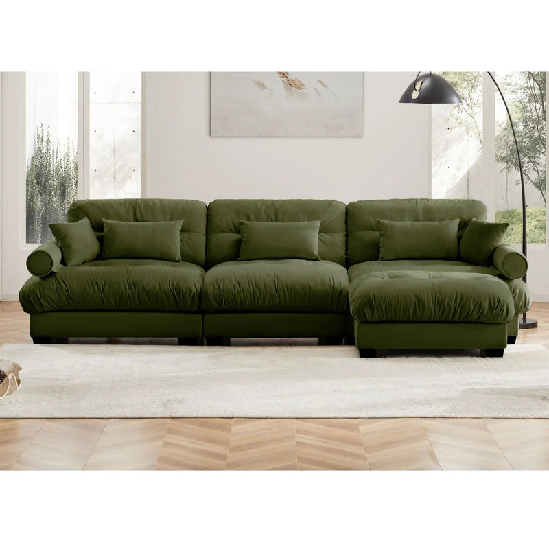 Super Comfort Oversized Modular Sectional Sofa With Movable Ottoman by Unique Piece Furniture