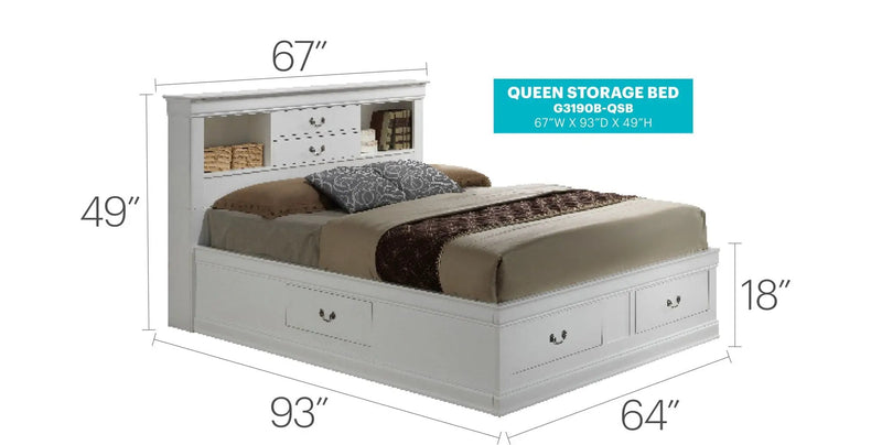Traditional Style Bookcase Storage Bed by HouseOfZazla