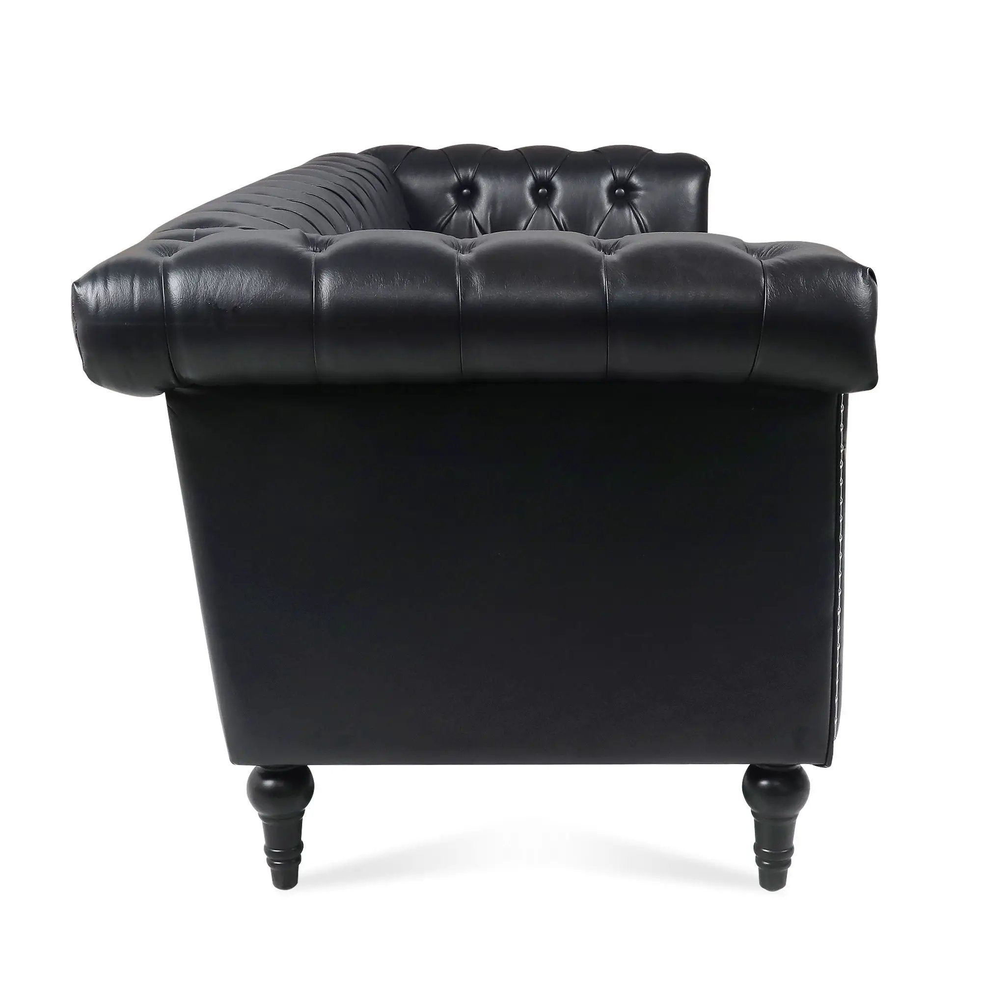 Traditional Square Arm Removable Cushion 3 Seater Sofa by Unique Piece Furniture