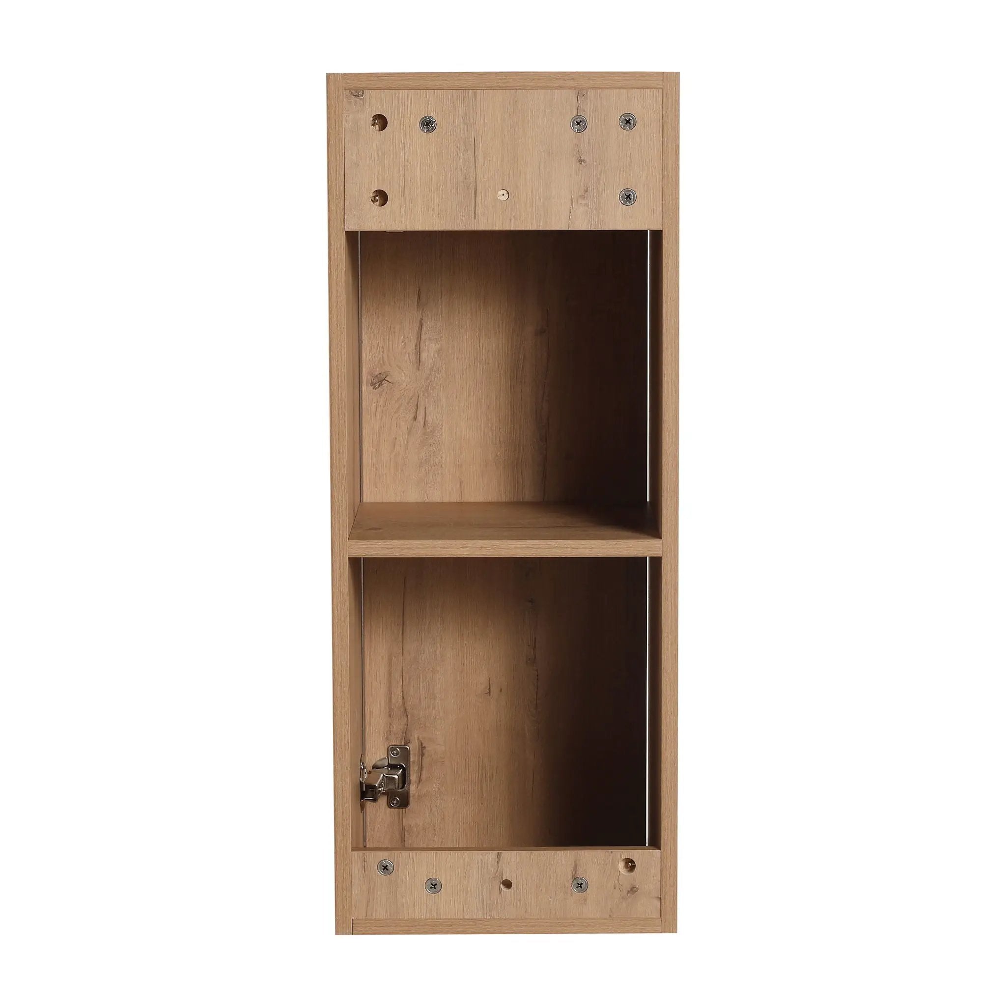 Modern Wall Mounted Bathroom Vanity With Resin Sink And Side Cabinet, Soft Close Drawer, Imitative - Imitative Oak by HouseOfZazla