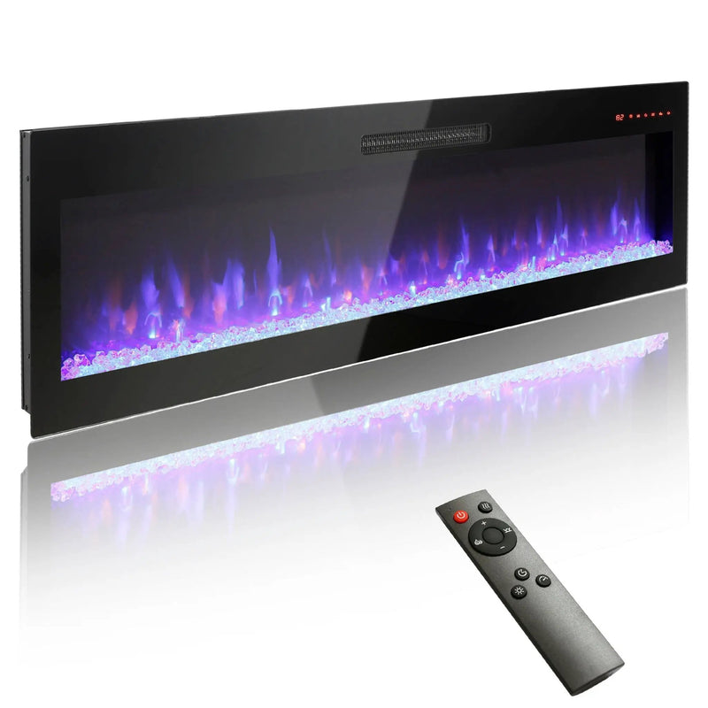Electric Fireplace, Recessed And Wall Mounted Fireplace by HouseOfZazla