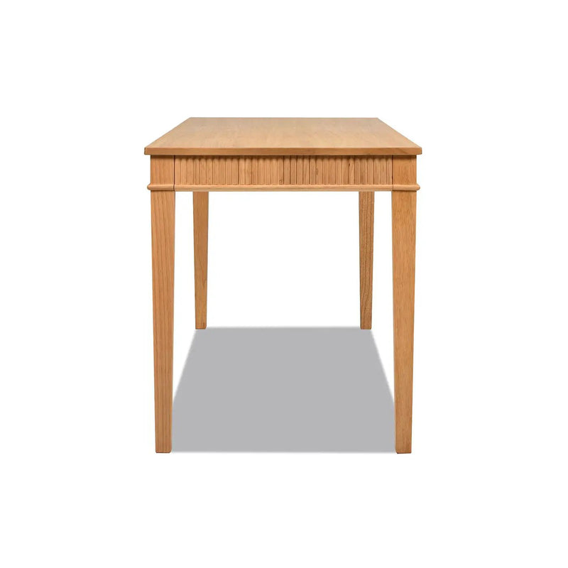 Dumont - Modern Farmhouse 1 Drawer Fluted Home Office Writing Desk - Natural Blonde by Unique Piece Furniture